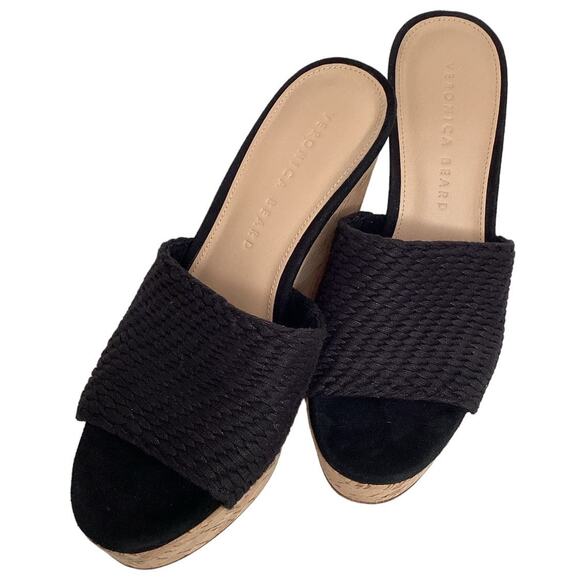 Black Wedge Sandals - Picture 9 of 10
